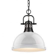  3602-L BLK-WH - 1 Light Pendant with Chain